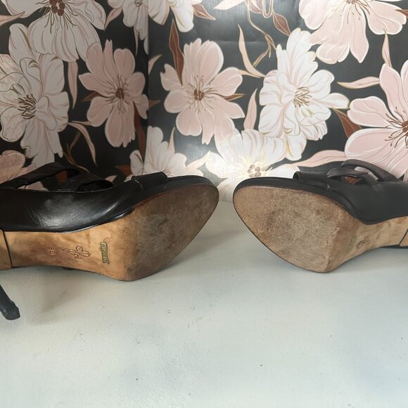 Cole Hann Black 4in Heels with 3 Adjustable straps w/ Open top-Size 8 - Picture 7 of 8